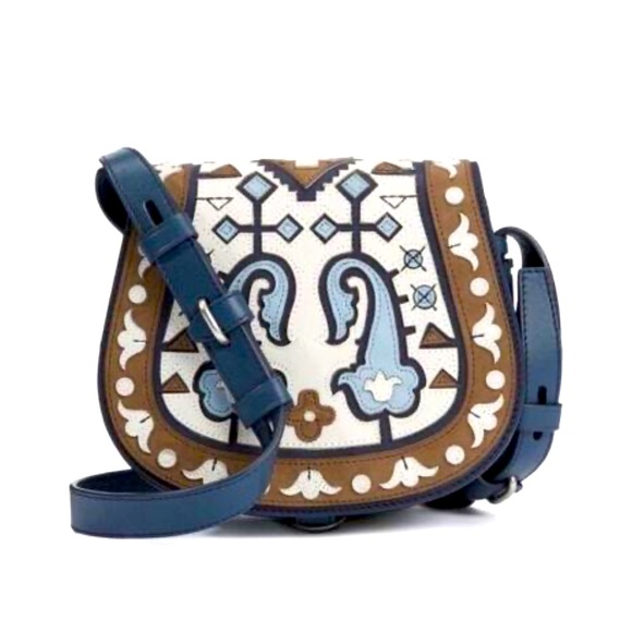 Tory Burch Handbags - TORY BURCH PATCHWORK MINI SADDLEBAG NWT - RUNWAY BAG